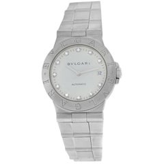 Bvlgari Bulgari Diagono LCV35S Steel Diamond Date Automatic Watch