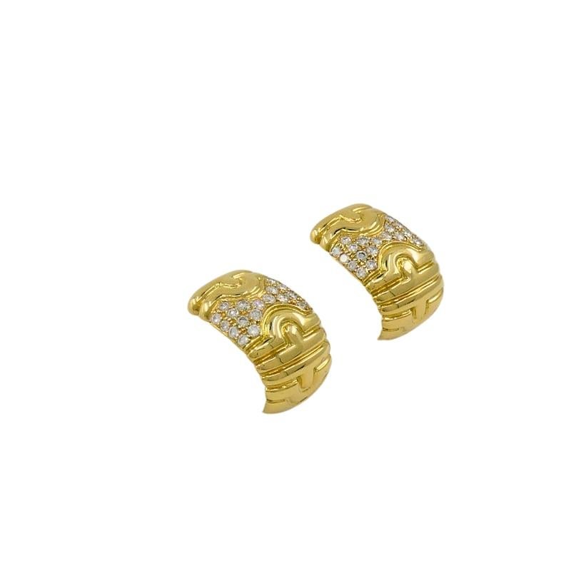 Bvlgari Bulgari Diamant-Ohrringe Parentesi Clip-On (Rundschliff) im Angebot