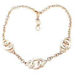 Bvlgari Bulgari Diamond Mother of Pearl Rose Gold Link Necklace