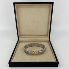 Bvlgari Bulgari Diamond Parentesi Tubogas Bangle Bracelet Cuff 18k Gold Steel