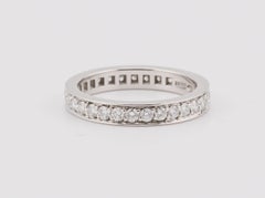 BVLGARI Bulgari Diamond Platinum Eternity Band Ring Size 5.5