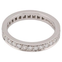 BVLGARI Bulgari Diamond Platinum Eternity Band Ring Size 5.5