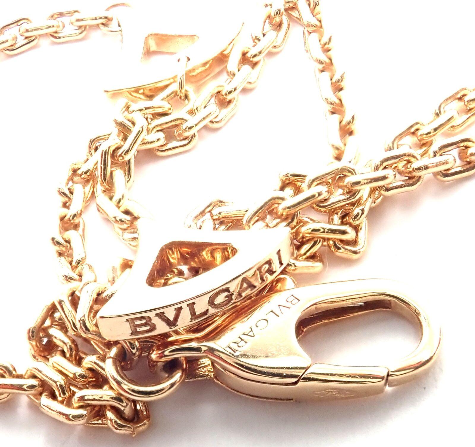 Women's or Men's Bvlgari Bulgari Diva Dream Diamond Peridot Rose Gold Necklace For Sale