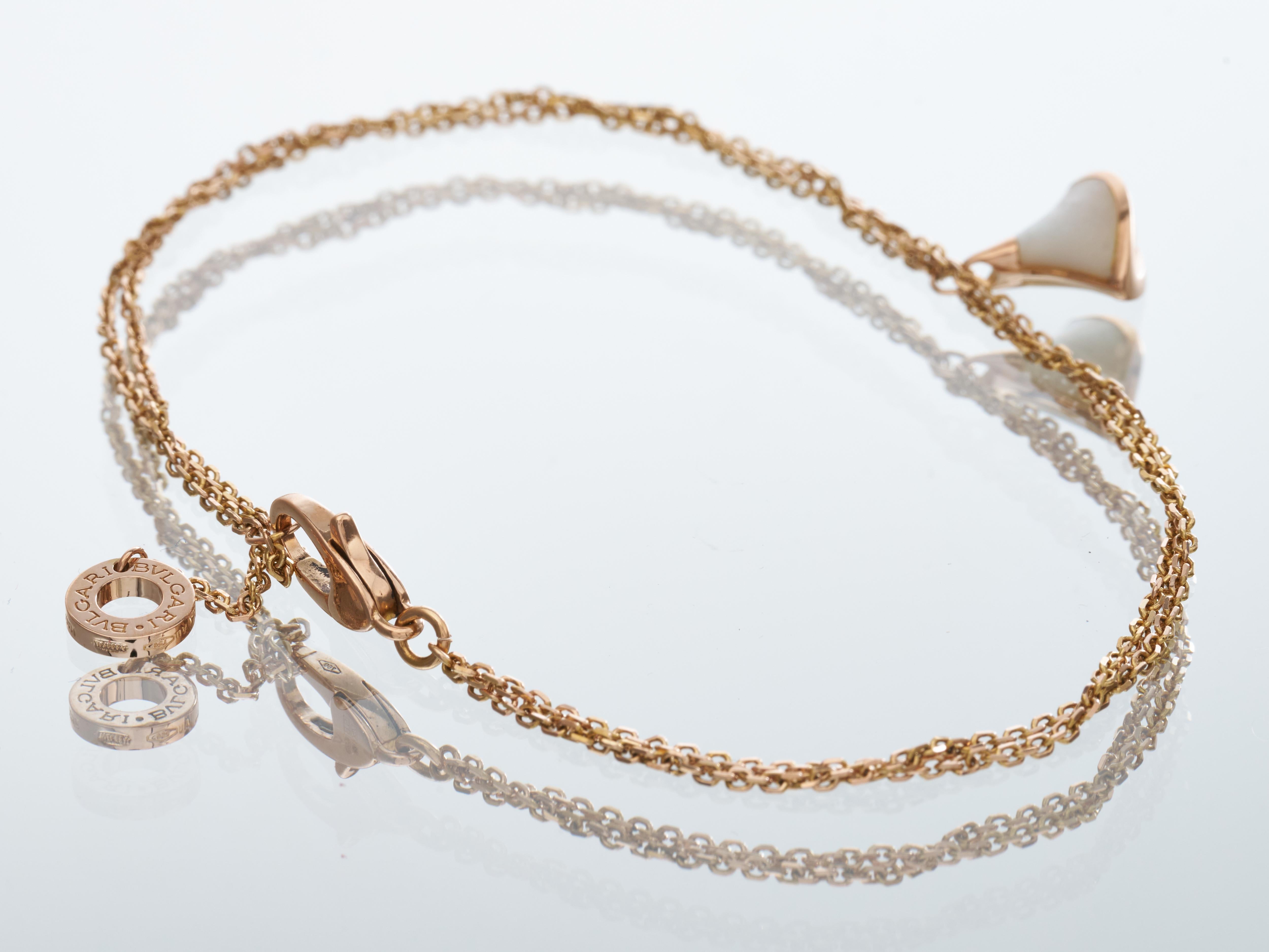 Bvlgari Bulgari Diva's Dream Bracelet Mother of Pearl 18K Rose Gold RRP £1510 For Sale 4