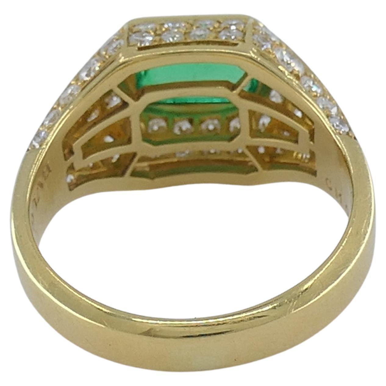 Bvlgari Bulgari Emerald Sugarloaf Cabochon Ring Diamond 18k Gold 2