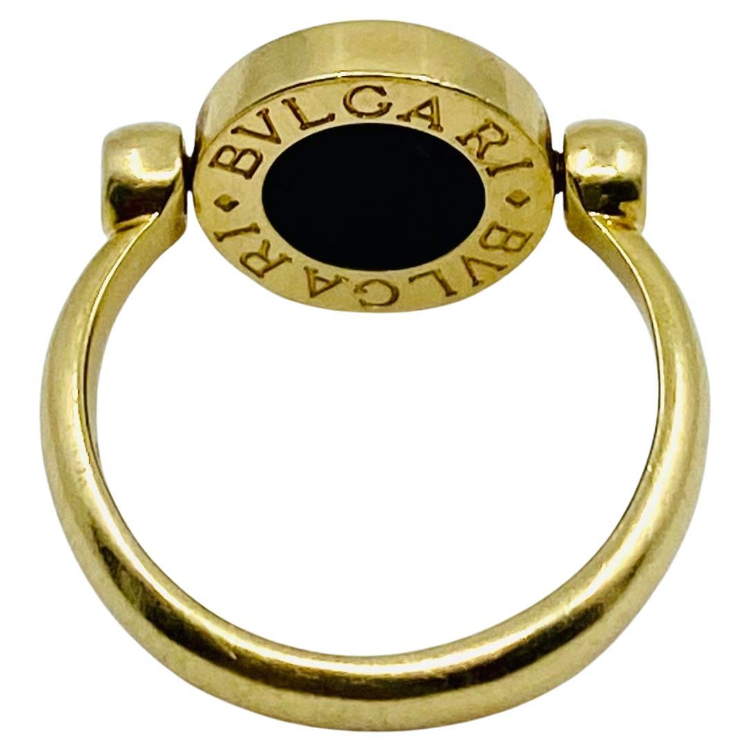 Bvlgari Bulgari Flip Ring 18k Gold Coral Onyx 4