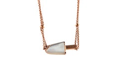 Bvlgari Bulgari Gelati Gelato Diamond White Mother of Pearl 18K R Gold Necklace