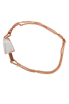 Bvlgari Bulgari Gelati Gelato Diamond White Mother of Pearl 18KR Gold Bracelet