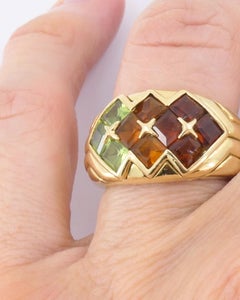 Bvlgari Bulgari Gemstone 18k Gold Ring circa 1990s