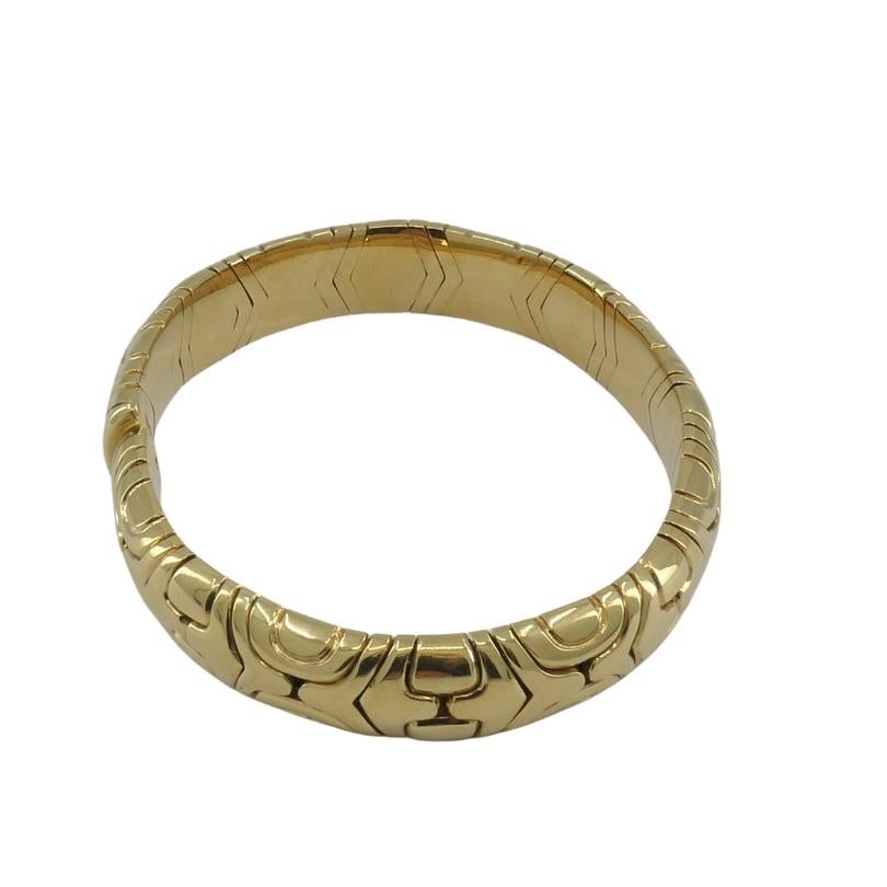 Bvlgari Bulgari Gold Bracelet Alveare Bangle 18k Gold For Sale 1