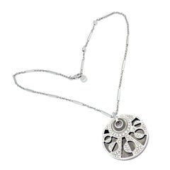 Bvlgari Bulgari Intarsio Diamond Onyx Large Pendant White Gold Necklace