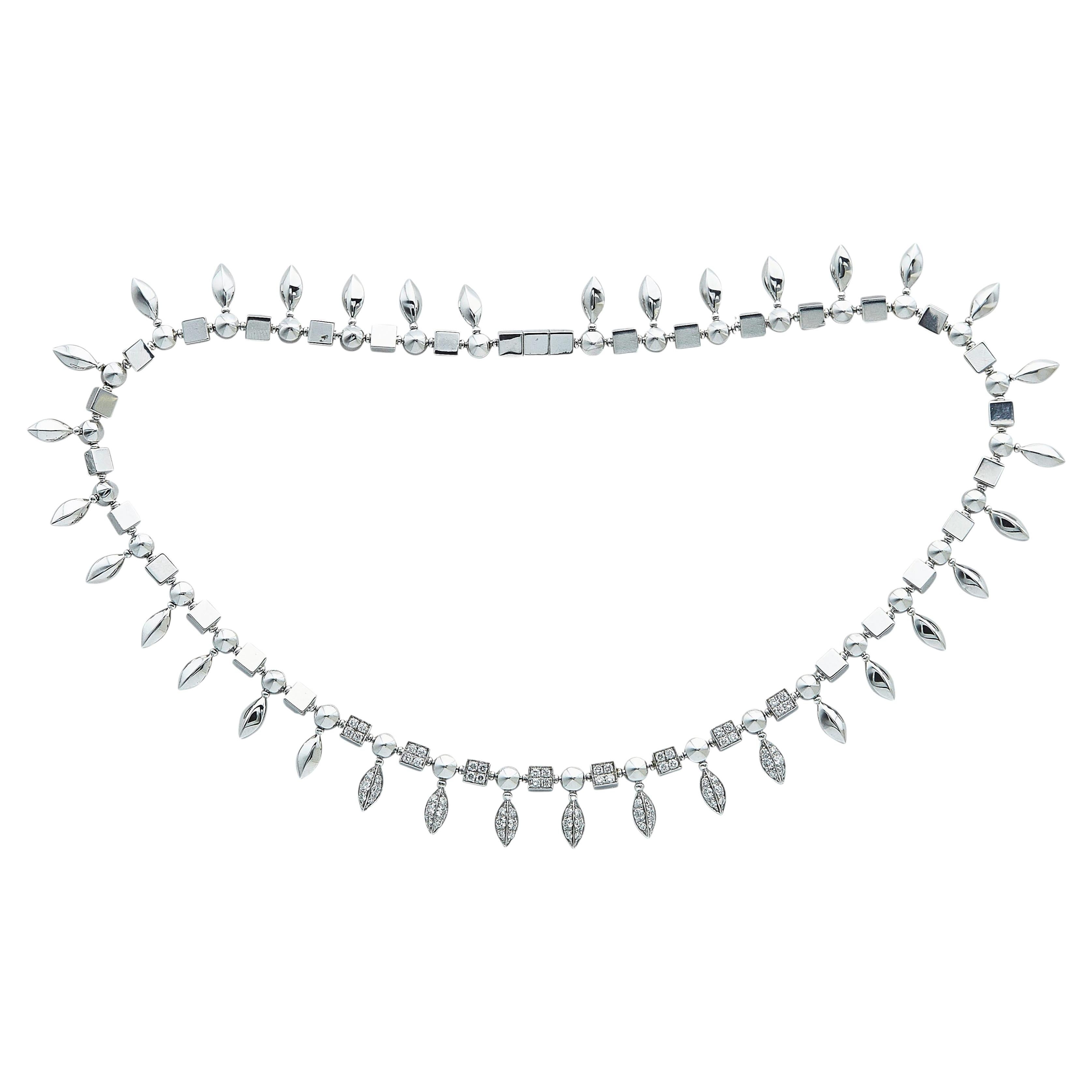 Bvlgari Bulgari Lucea 18K White Gold and Diamond Collar Necklace
