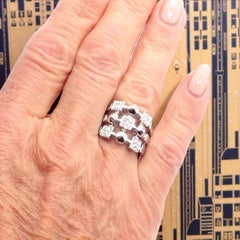 Bvlgari Bague jonc Lucea en or blanc et diamants