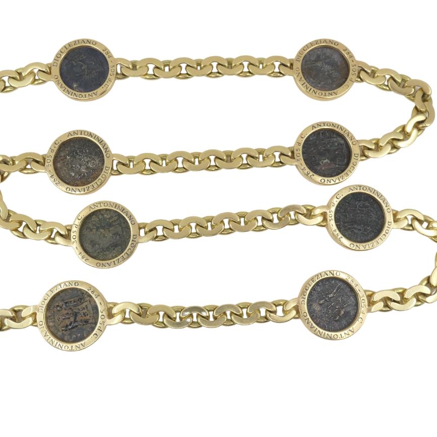 Bvlgari Bulgari Monete Necklace Bracelet Ancient Roman Coins 9