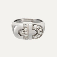 Bvlgari (Bulgari) Parentesi Diamond 18 Karat White Gold Ring