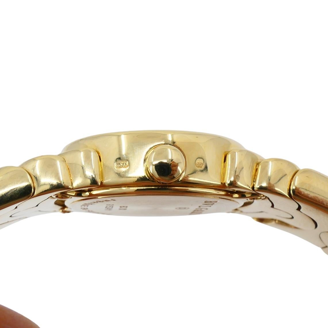 Bvlgari Reloj Bulgari Parentesi BJ 01 Oro 18k Esfera Negra Funda Original en venta 6