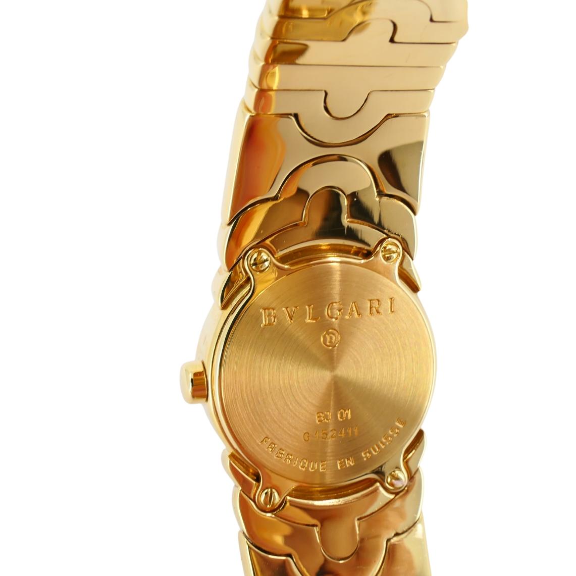 Bvlgari Reloj Bulgari Parentesi BJ 01 Oro 18k Esfera Negra Funda Original en venta 3