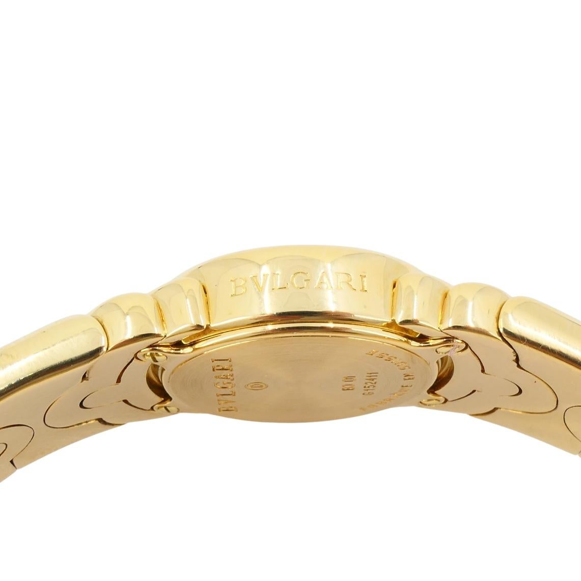 Bvlgari Reloj Bulgari Parentesi BJ 01 Oro 18k Esfera Negra Funda Original en venta 5