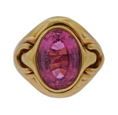 Bvlgari Bulgari Pink Tourmaline Gold Ring