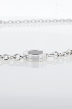 Bvlgari Bulgari Reversible 18 Karat White Gold Diamond Onyx 3 Circle Necklace