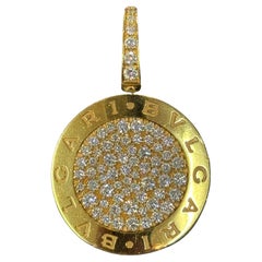 Bvlgari Bulgari Roma Collana Pave Pendant 18 Karat Yellow Gold 2.7 CT Diamonds