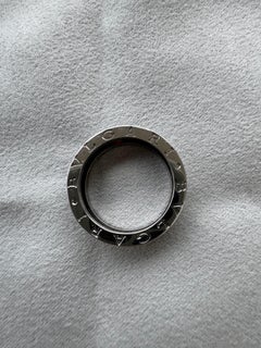 Bvlgari Bulgari Save the Children 925 Sterling Silver Black Ceramic Large Ring