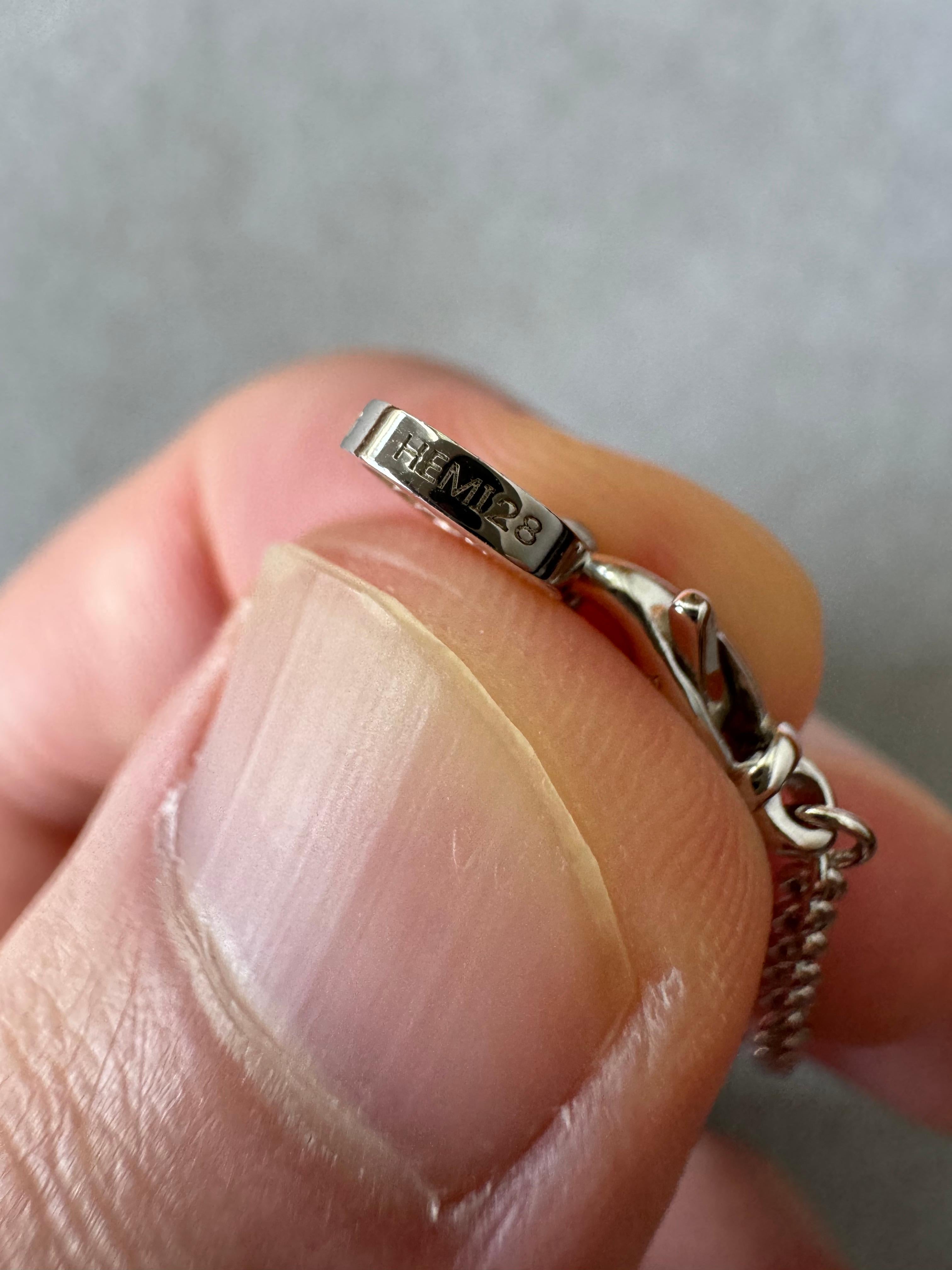 Women's or Men's Bvlgari Bulgari Save the Children Sterling Silver Black Ceramic Charm Bracelet