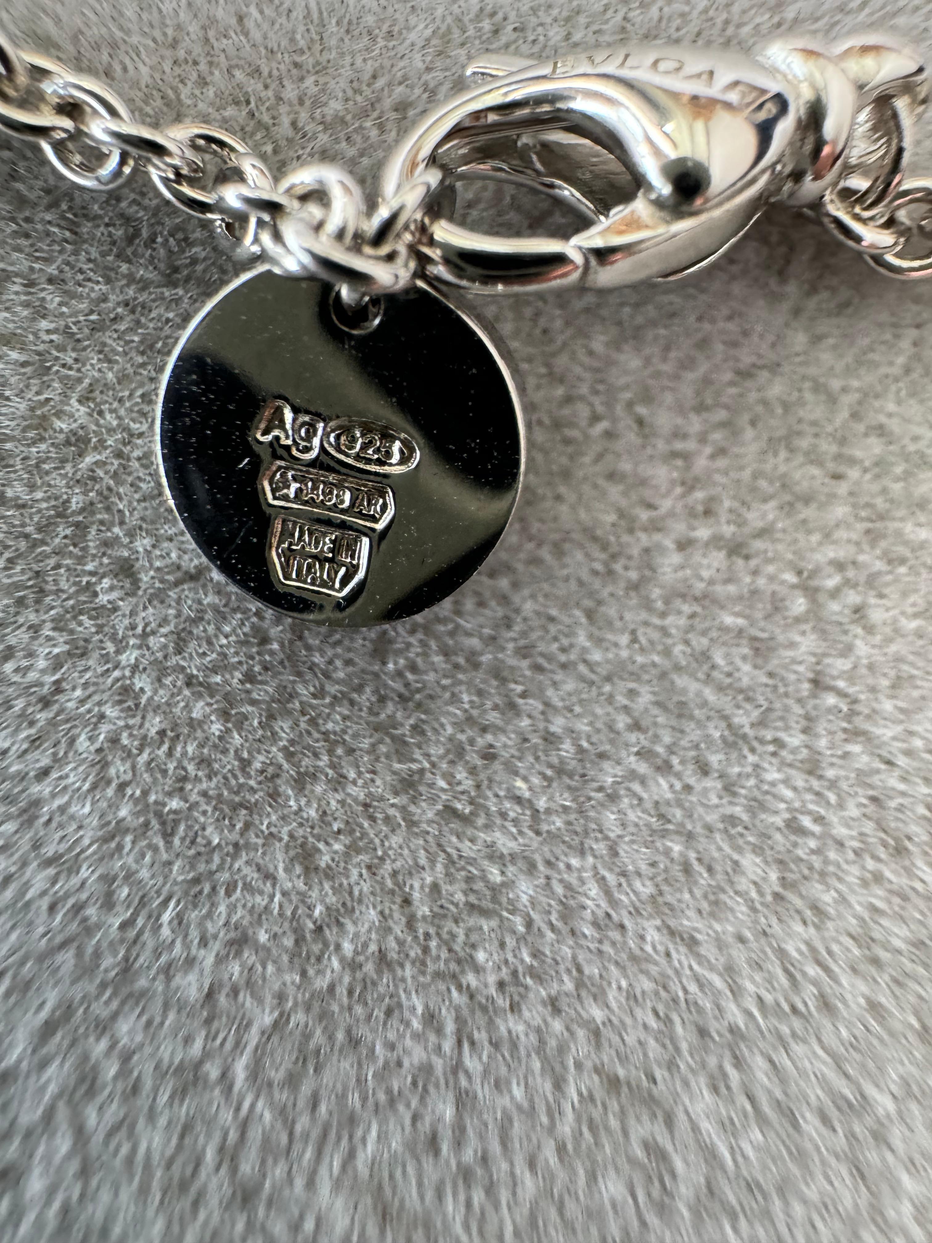 Bvlgari Bulgari Save the Children Sterling Silver Black Ceramic Charm Bracelet 3