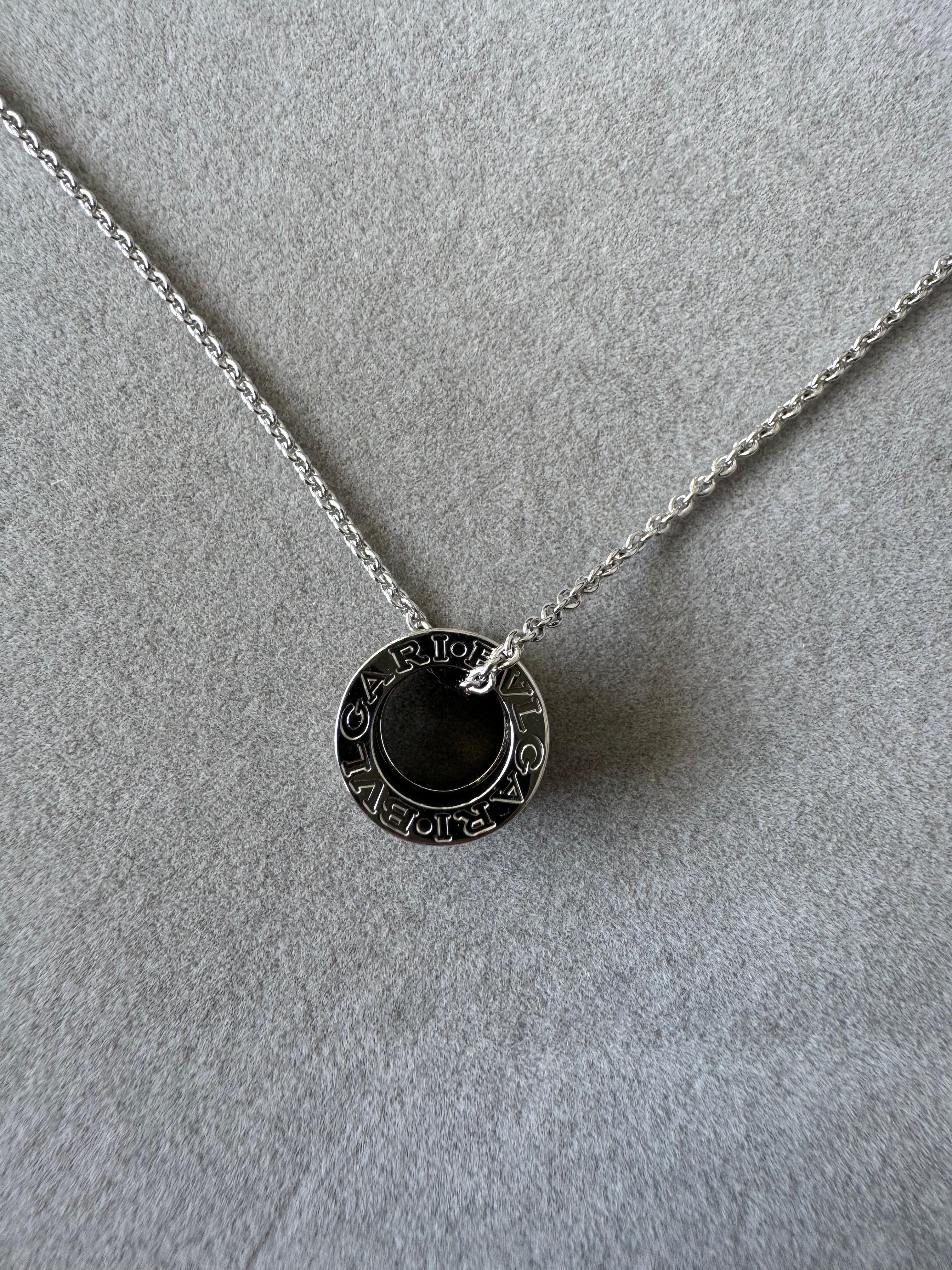 Bvlgari Bulgari Save the Children Sterling Silver Black Ceramic Pendant Necklace For Sale 7