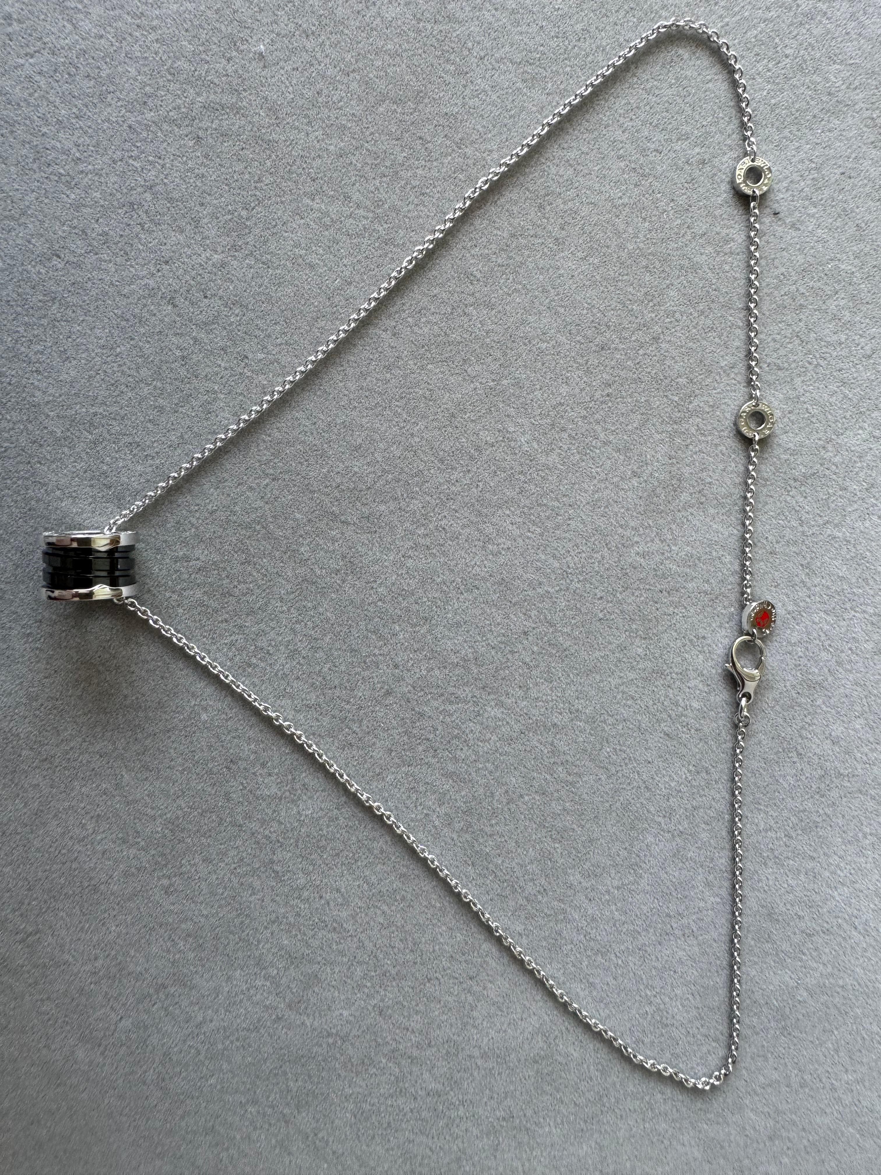 Bvlgari Bulgari Save the Children Sterling Silver Black Ceramic Pendant Necklace
925 Sterling Silver + Black Ceramic (Metals & Materials tested for verification)
Beautiful Italian Craftmanship 
Pre-Owned Excellent Condition - Few Scratches on the