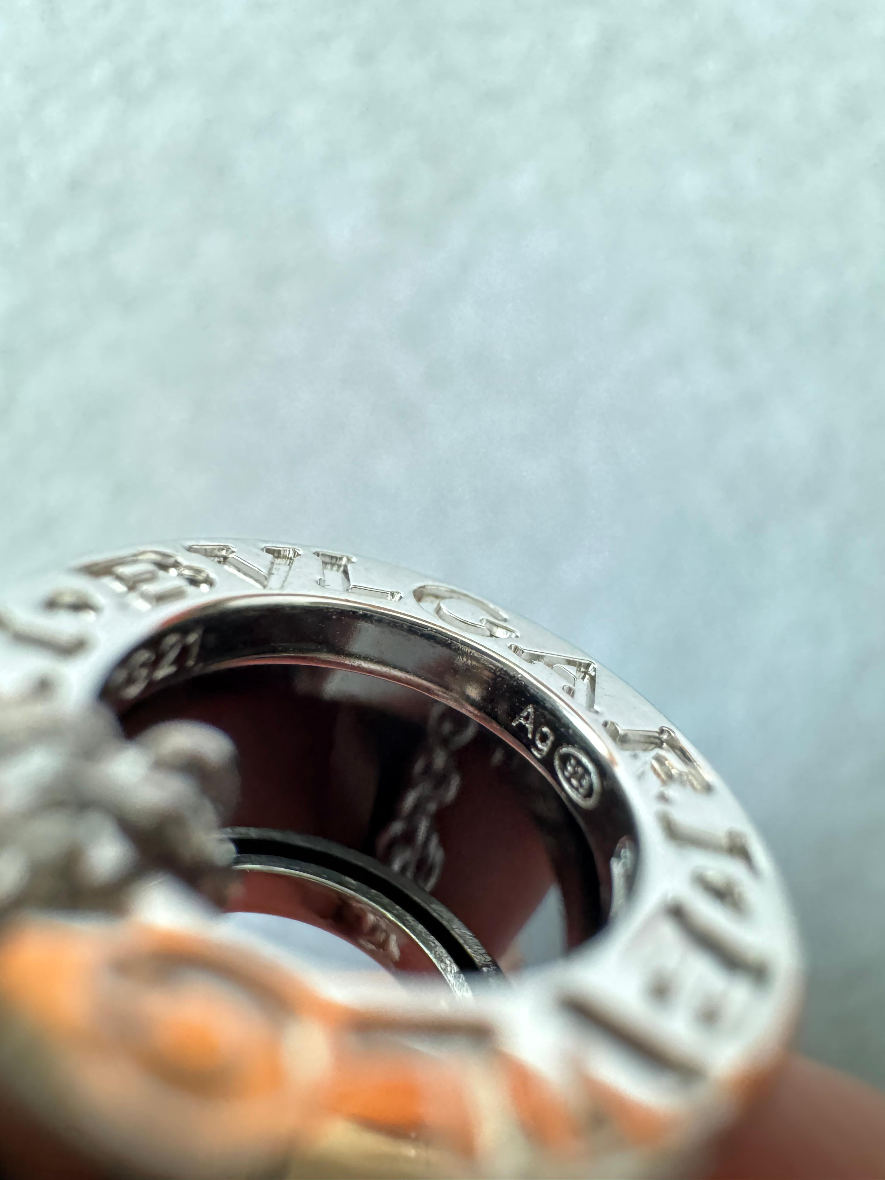 Bvlgari Bulgari Save the Children Sterling Silver Black Ceramic Pendant Necklace For Sale 2