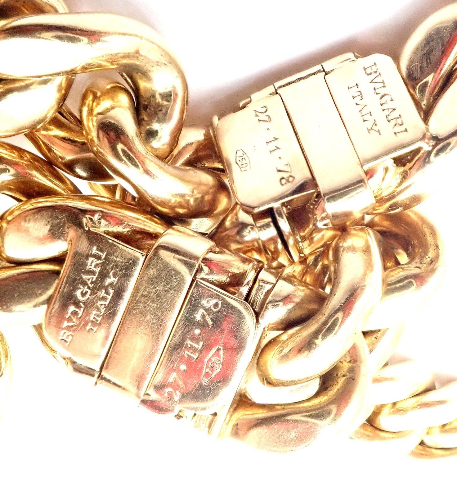 Bvlgari Bulgari Set Of Two Curb Link Yellow Gold 40