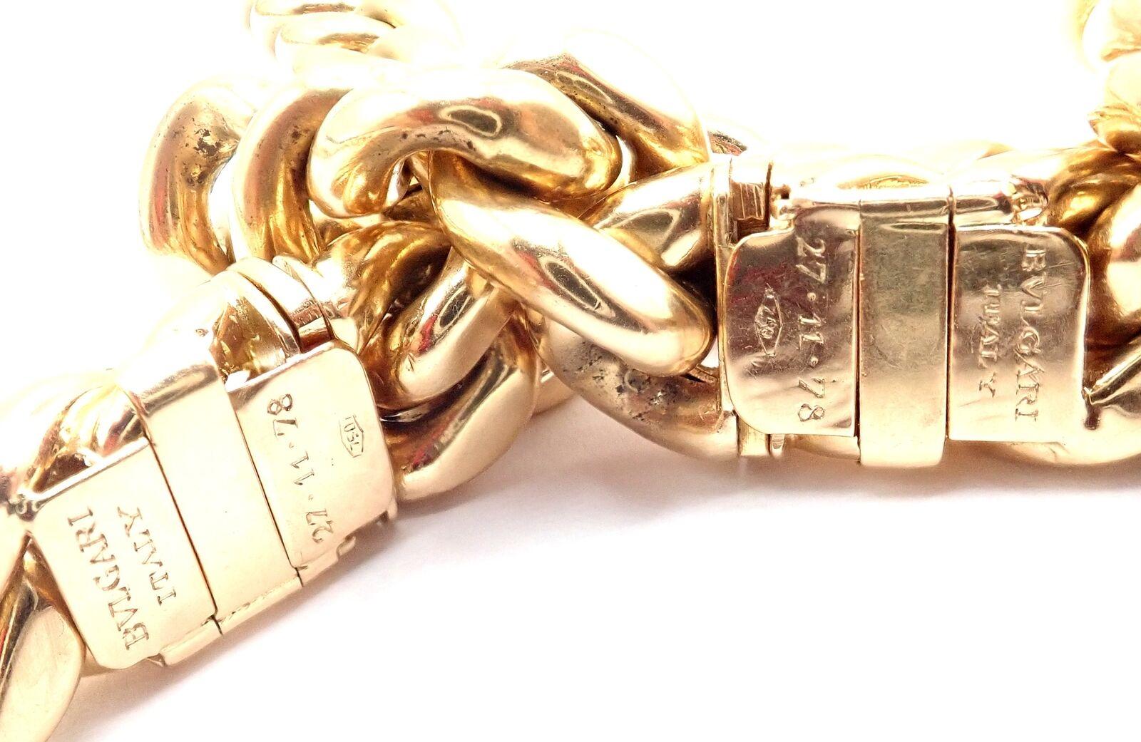 Bvlgari Bulgari Set Of Two Curb Link Yellow Gold 40