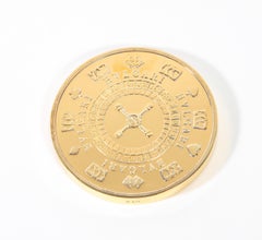 Bvlgari Bulgari Sterling Silver-Gilt Oversized Casino Paperweight Coin "Vegas"