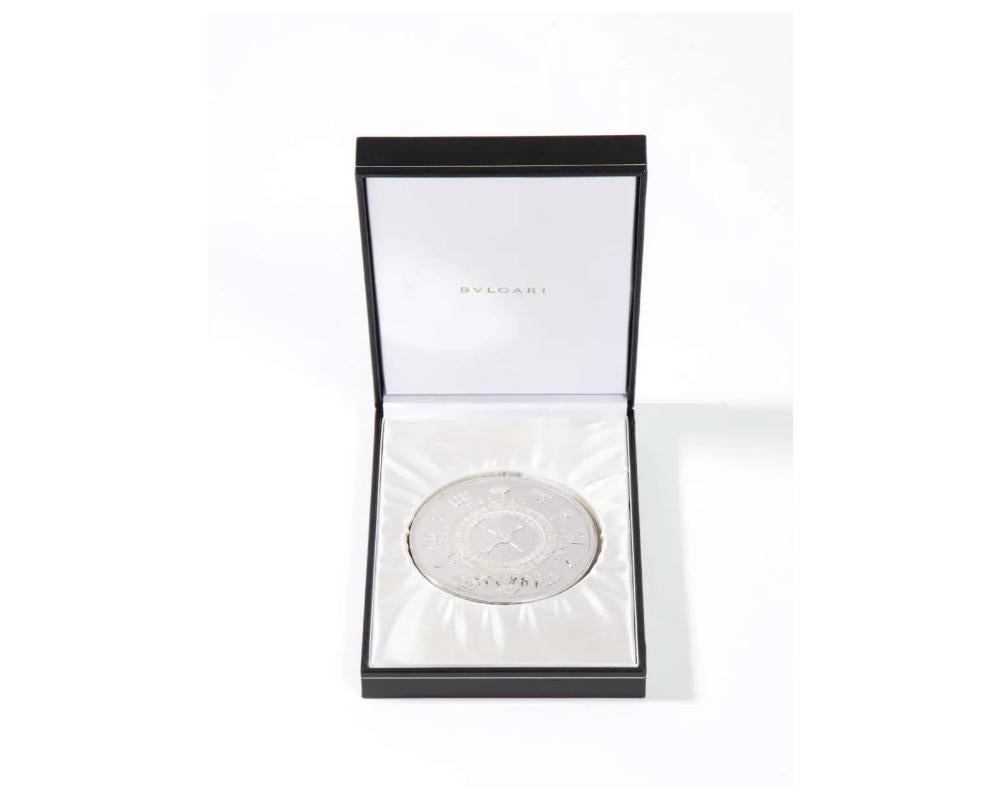 Bvlgari Bulgari Sterling Silver Oversized Casino Paperweight Coin 