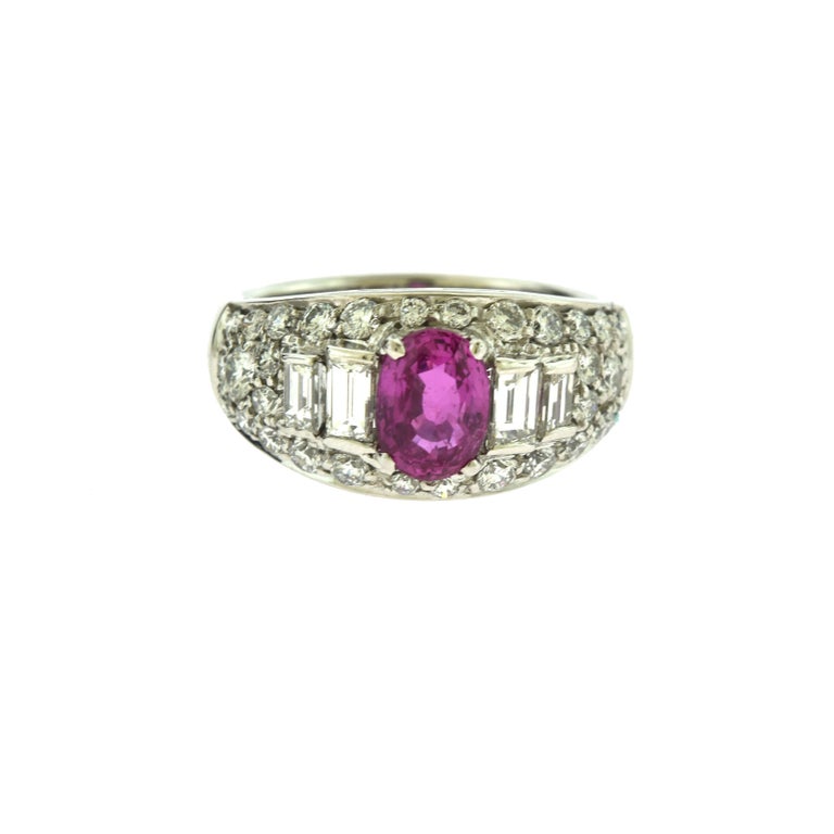 Bvlgari Bulgari Trombino Pink Sapphire Diamond Ring in White Gold ...
