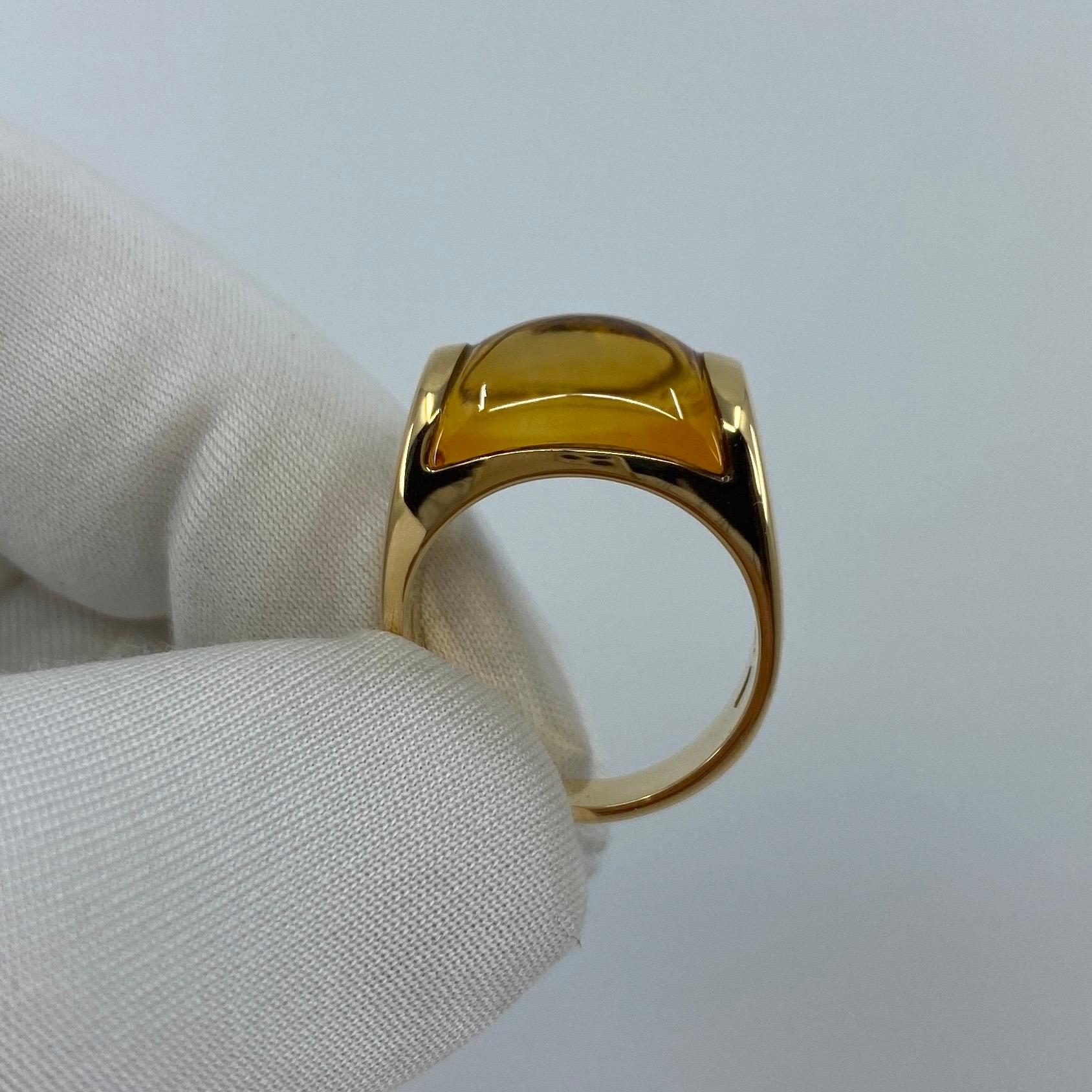 Bvlgari Bulgari Tronchetto 18 Karat Yellow Gold Orange Citrine Ring with Box 4