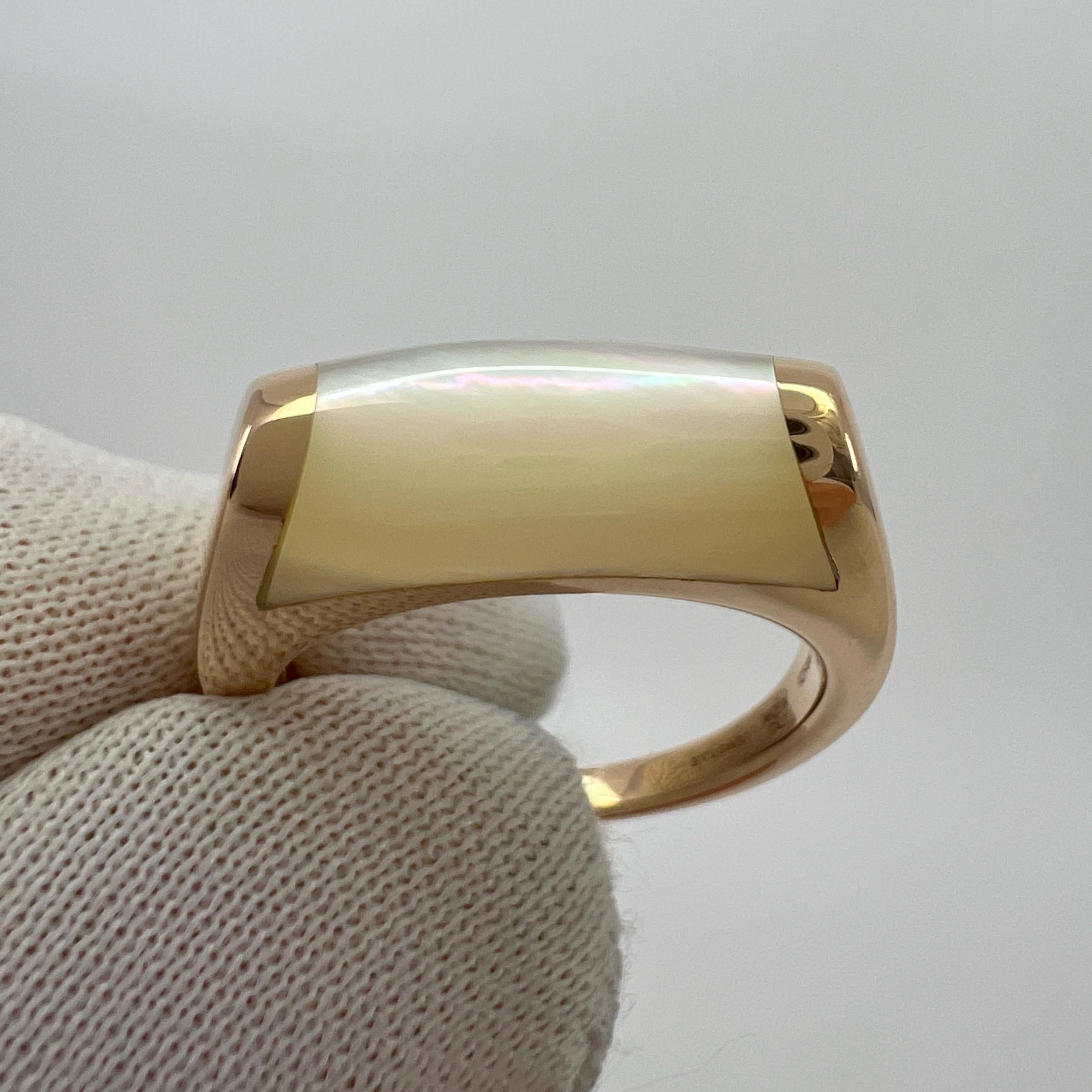 Taille cabochon Bvlgari Bague Mysa Tronchetto Mysa en or rose 18 carats avec boîte 50