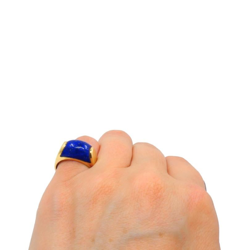 Taglio misto Bvlgari Bulgari Anello Tronchetto Oro 18k Lapislazzuli in vendita