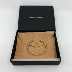 Bvlgari Bulgari Tubogas 18k Yellow Gold Steel Twist Bangle Bracelet Cuff