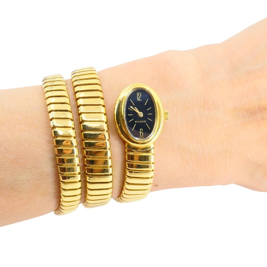 Bvlgari Bulgari Tubogas Gold Watch Oval Rare For Sale 6