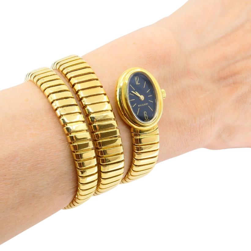 Bvlgari Bulgari Tubogas Gold Watch Oval Rare For Sale 5