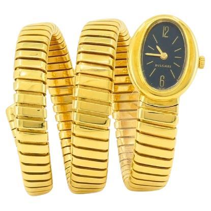 Bvlgari Bulgari Tubogas Gold Watch Oval Rare