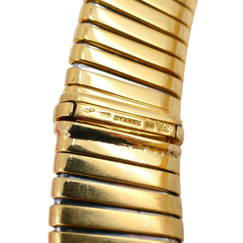 Donna Bvlgari Bulgari Collana Tubogas Oro 18k Steele in vendita
