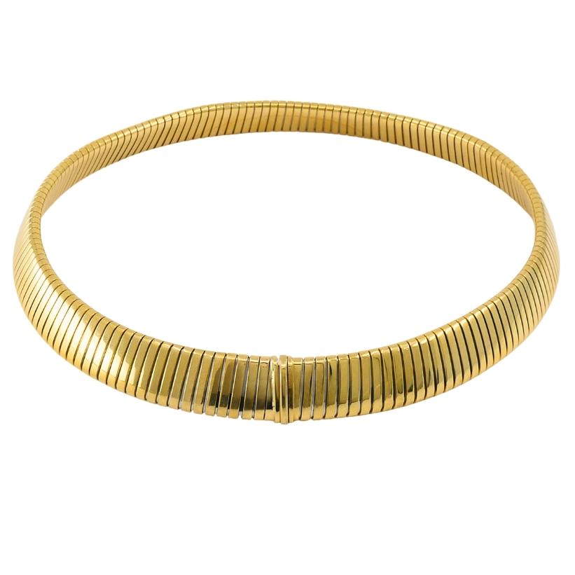 Bvlgari Bulgari Collana Tubogas Oro 18k Steele in vendita 1