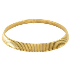Bvlgari Bulgari Collier Tubogas Or 18k Acier