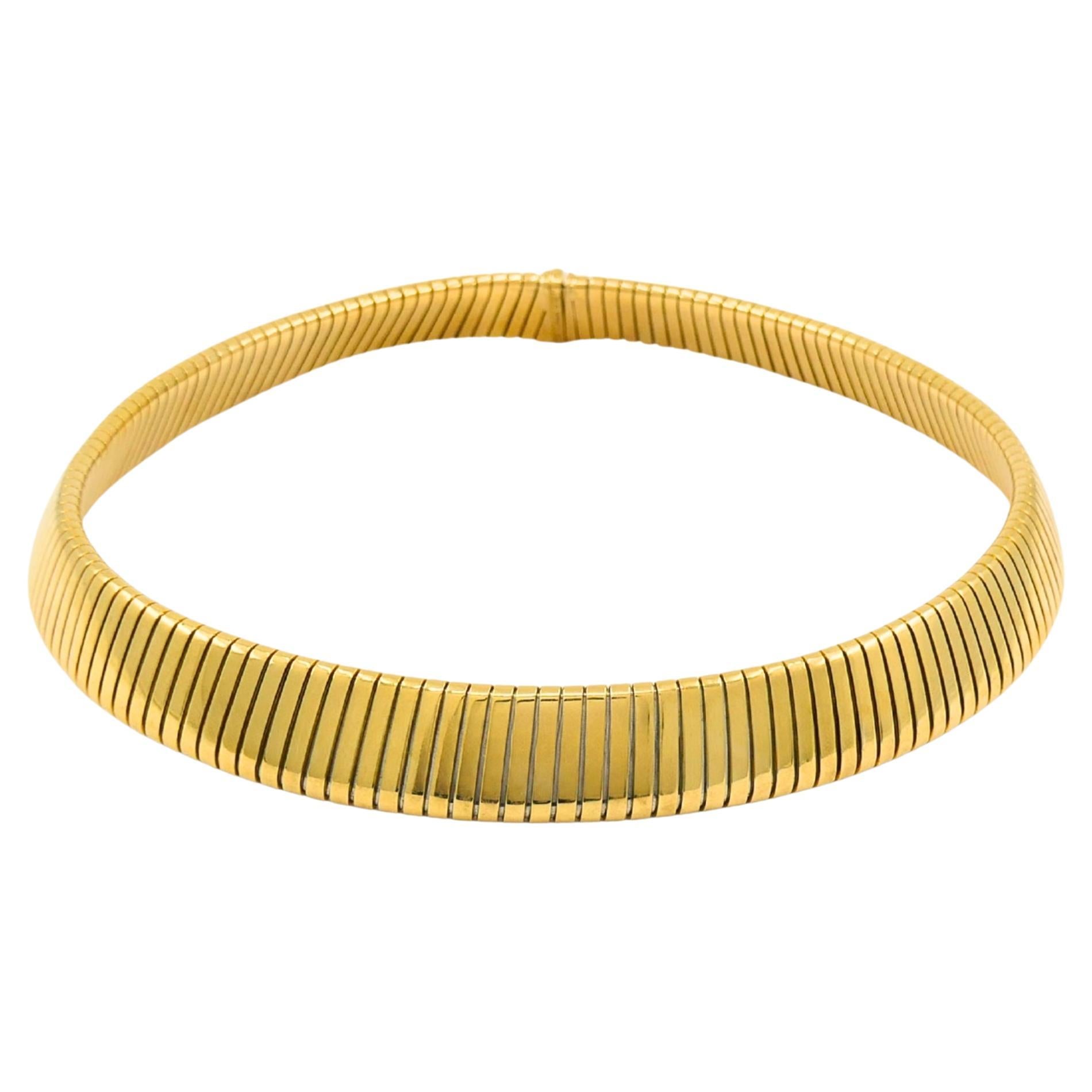 Bvlgari Bulgari Collana Tubogas Oro 18k Steele