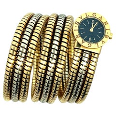 Bvlgari Bulgari Tubogas Serpenti-Armbanduhr, zweifarbiges 18kt Gold, Vintage