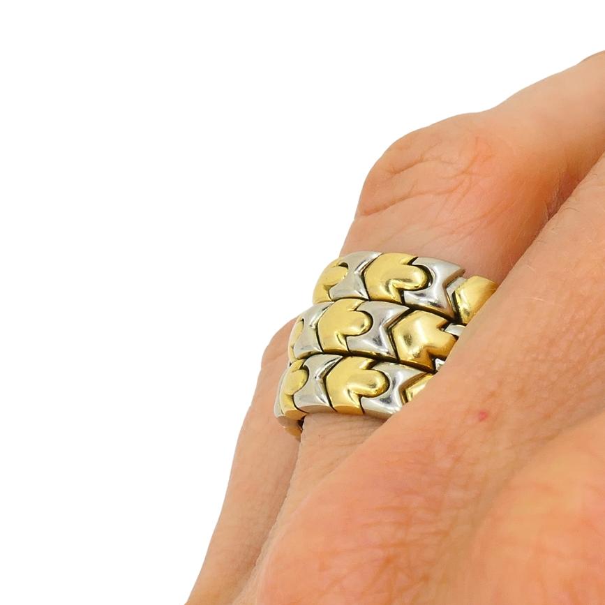 Bvlgari Bulgari Bague en or bicolore enveloppante 18k 4