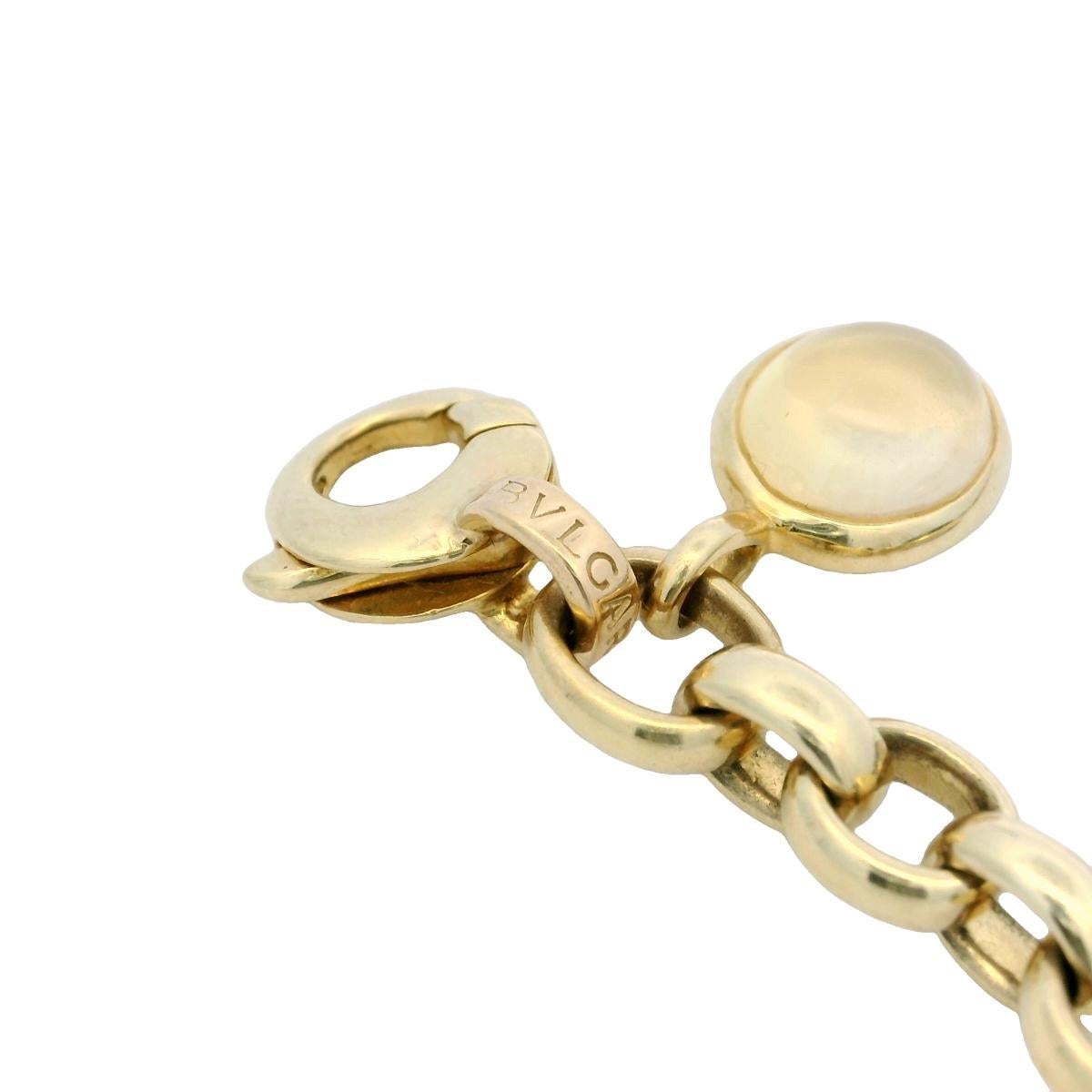 Bvlgari Bulgari Bracciale Charm con zaffiro multicolore d'epoca in oro giallo 18 carati in vendita 3